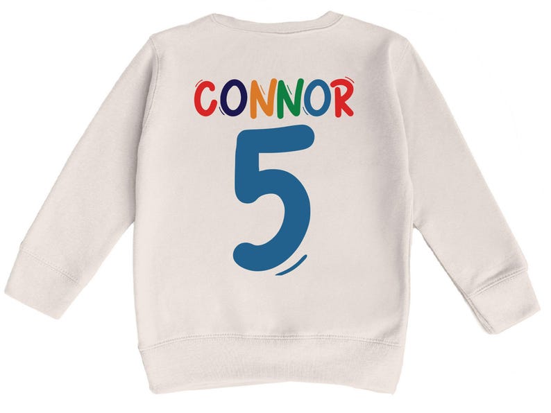 Personalized Name Birthday Boy Toddler Sweatshirt, Custom Birthday Boy Gift, Customized Gift for Birthday Party, 2nd 5st Birthday Boy Crewneck, 2T 3T 4T 5T Sweatshirts, Gift For Kids