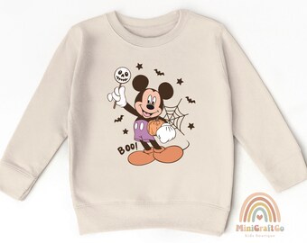 Mickey Mouse Halloween Toddler Sweatshirt, Spooky Disney Gift