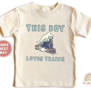 This Boy Loves Trains Shirt, Train Lover Gift, Train T-Shirt For Kids, Locomotive Boys Tee, Funny Engineer Trains T-Shirt, Train Youth Shirt