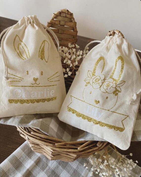 Personalised Easter Treat Bags Easter Gift for Kids, Easter