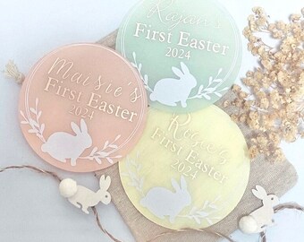 Personalised first Easter baby sign custom newborn baby plaque disc,Easter gift keepsake  baby sign baby shower gift,pregnancy new mom gift