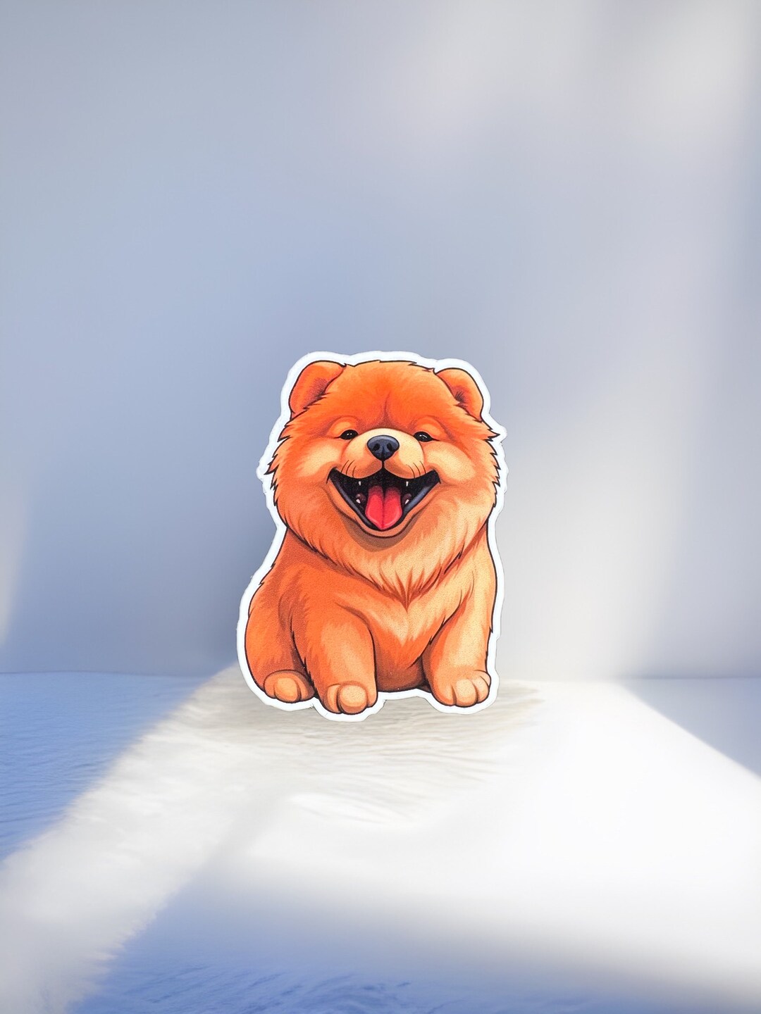 Chow Chow Love Heart Dog Vinyl Car Decal Sticker - 5" X 4.75", Outdoor Rated, Easy To Apply