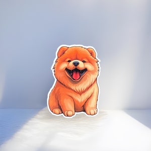 Chow Chow Vinyl Sticker | High Quality | Dishwasher Safe | Waterproof | Tear Proof | Cute | Dog Sticker | Puppy