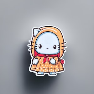 Kitty | Vinyl Stickers | Diswasher Safe | High Quality | Waterproof | Tear Proof | Cute | Gift | Kids