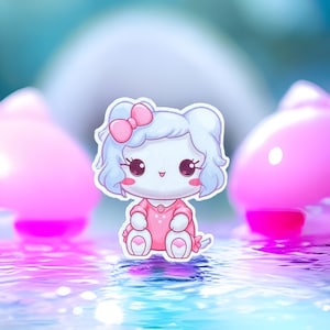 Kitty Vinyl Stickers | Diswasher Safe | High Quality | Waterproof | Tear Proof | Cute | Gift | Kids