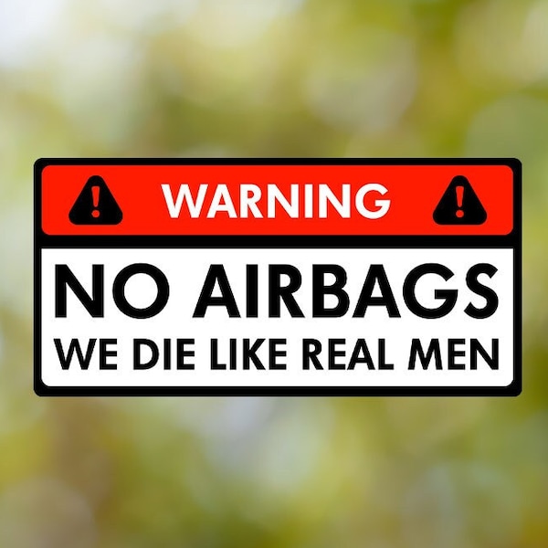 Warning Airbag Stickers Etsy UK