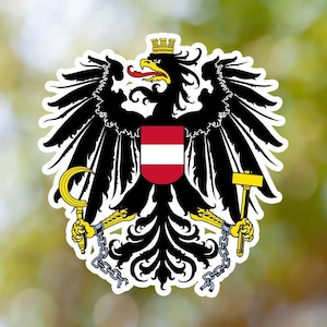 Österreich Aufkleber - Österreichische Flagge 7 x 10 cm, 5 Sticker
