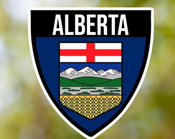 Alberta Sticker Shield Waterproof for Laptop, Car, Book, Water Bottle, Helmet, Toolbox