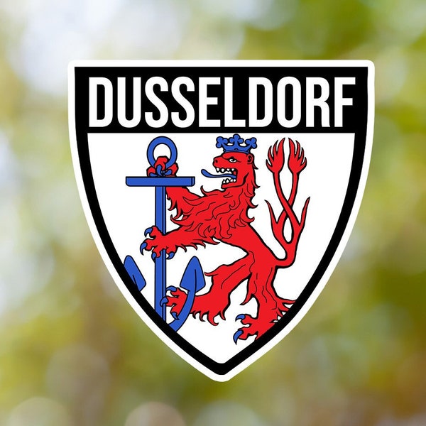 Dusseldorf Sticker Shield Waterproof for Laptop, Car, Book, Water Bottle, Helmet, Toolbox