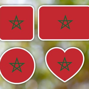 Adesivo Marocco geometrico per laptop, auto, libro, bottiglia d'acqua, casco, cassetta degli attrezzi [forme multiple]