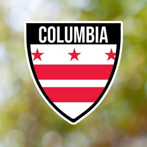 Distrikt of Columbia Aufkleber Schild Wasserdicht für Laptop, Auto, Buch, Wasserflasche, Helm, Werkzeugkasten