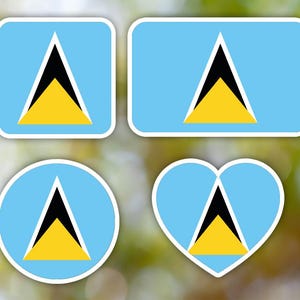 Adesivo geométrico de Santa Lúcia para laptop, carro, livro, garrafa de água, capacete, caixa de ferramentas [várias formas]