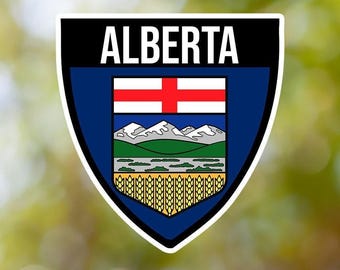 Alberta sticker schild waterdicht voor laptop, auto, boek, bidon, helm, gereedschapskist