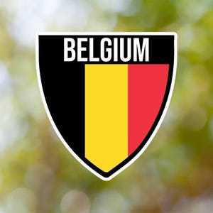 Belgien klistermärkesskydd vattentätt för laptop, bil, bok, vattenflaska, hjälm, verktygslåda