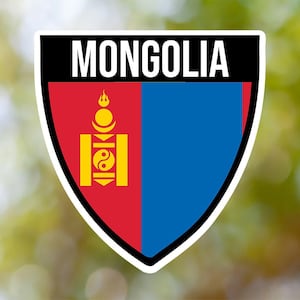 Mongolia Sticker Shield Waterproof for Laptop, Car, Book, Water Bottle, Helmet, Toolbox