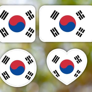 South Korea Sticker Geometric for Laptop, Car, Book, Water Bottle, Helmet, Toolbox [Multiple Shapes]