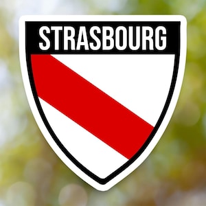 Strasbourg Sticker Shield Waterproof for Laptop, Car, Book, Water Bottle, Helmet, Toolbox