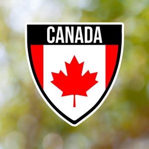 Canada Sticker Shield  Waterproof for Laptop, Car, Book, Water Bottle, Helmet, Toolbox