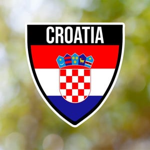 Croatia Sticker Shield Waterproof for Laptop, Car, Book, Water Bottle, Helmet, Toolbox