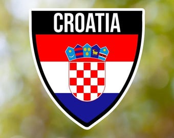 Samunshi Adesivo Croazia Per Auto - 10 X 9,8 Cm, Colori Nazionali, Resistente Ai Raggi UV E Autolavaggio - 3