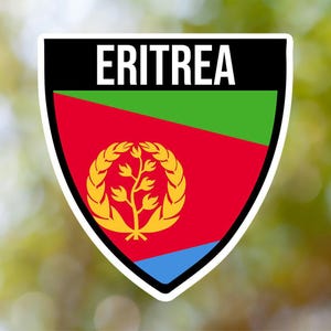 Eritrea Sticker Shield Waterproof for Laptop, Car, Book, Water Bottle, Helmet, Toolbox