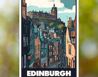 Edinburgh Sticker, Edinburgh Decal, for Laptop Car, Book, Water Bottle, Helmet, Travel Bag, ...