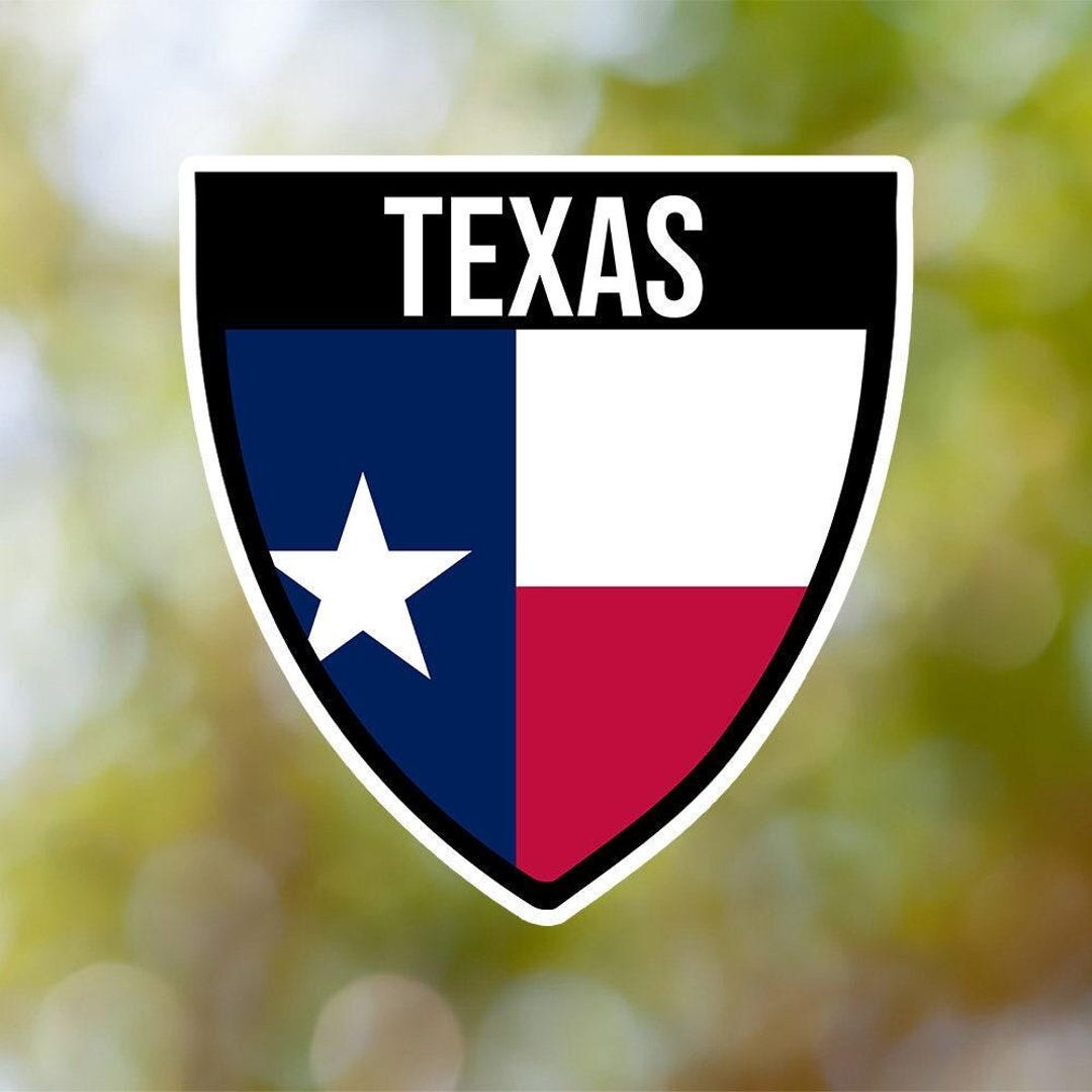 Jtc Sticker Texas Sticker Shield Waterproof for Laptop, Car, Book, Water Bottle ...