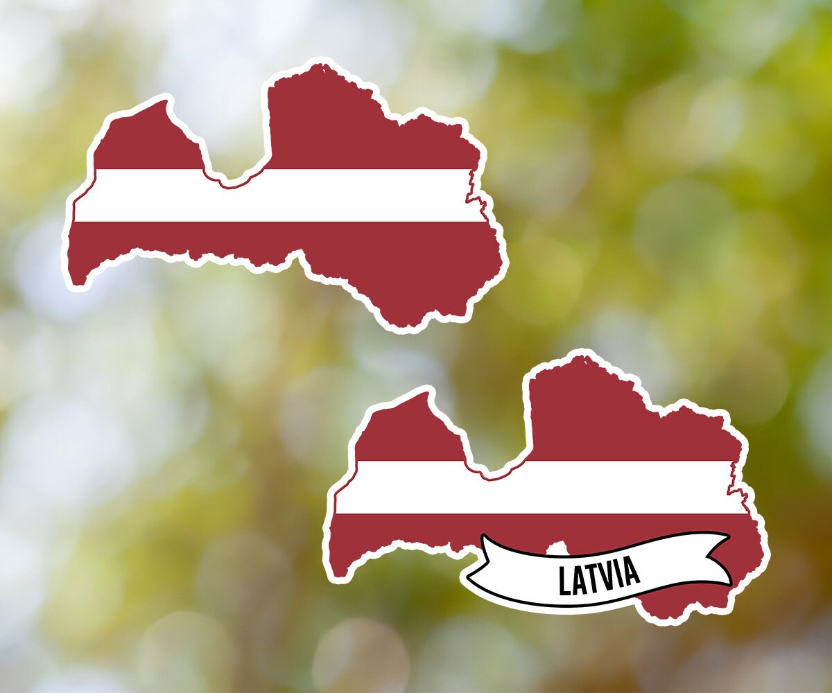 Latvian Coat of Arms Sticker Self Adhesive Vinyl Latvia flag LVA LV
