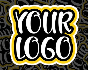 Adesivo personalizado com logotipo à prova d'água para laptop, carro, livro, garrafa de água, capacete, caixa de ferramentas