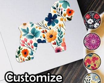 Bichon Frise Sticker, Dog Sticker With Pattern Waterproof for Laptop, Car, Book, Water Bottle, Helmet, Toolbox