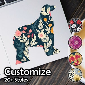 Afghan Hound Sticker, Dog Sticker With Pattern Waterproof for Laptop, Car, Book, Water Bottle, Helmet, Toolbox