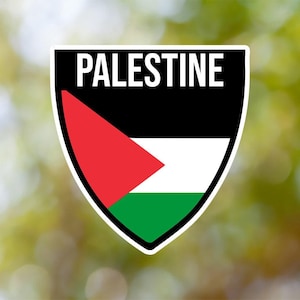 Palestine Sticker Shield Waterproof for Laptop, Car, Book, Water Bottle, Helmet, Toolbox