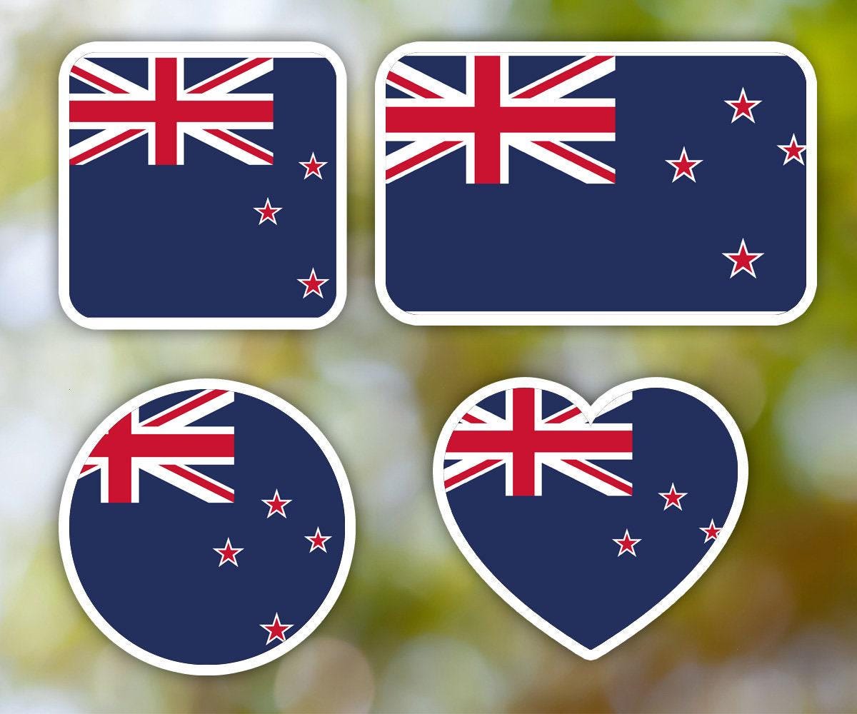 Aufkleber Neuseeland-Flagge Geformt – PVC-Vinyl, 35 Cm, Wetterfest Für Auto, Helm, Laptop & Mehr
