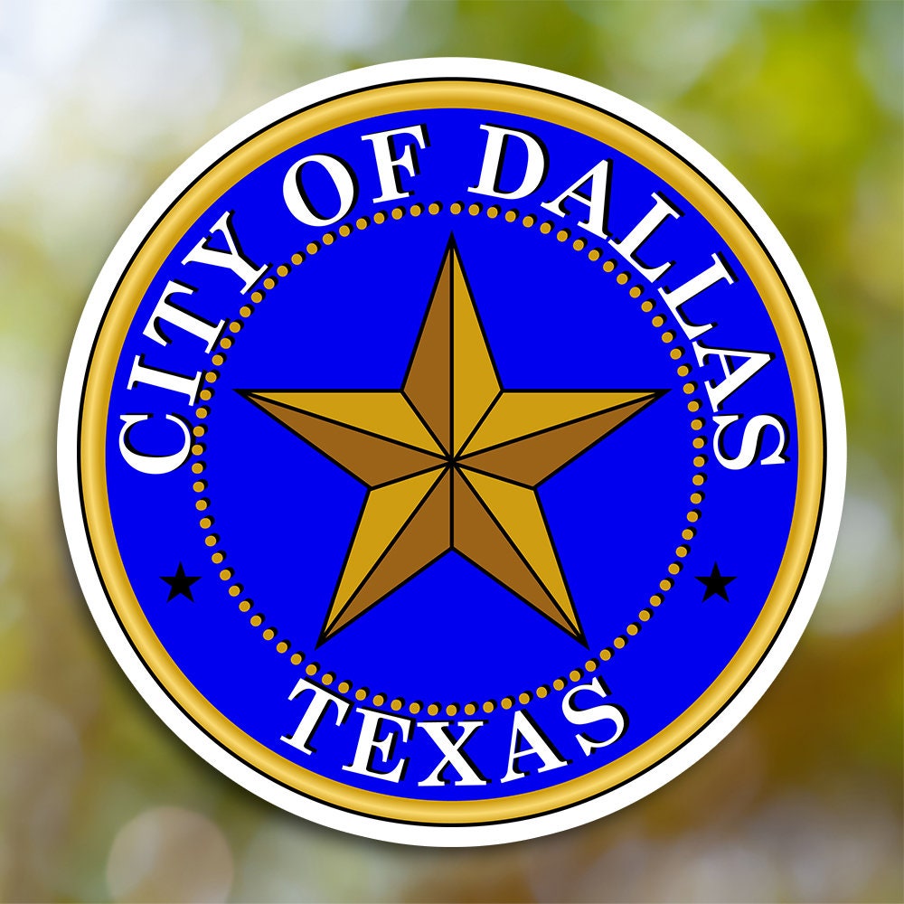Small Dallas Sticker Dallas Sticker, City Sticker Vinyl Decal, for Laptop Car, Book, Water ...