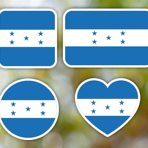 Honduras Sticker Geometric for Laptop, Car, Book, Water Bottle, Helmet, Toolbox [Multiple Shapes]