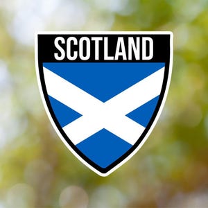 Scotland Sticker Shield Waterproof for Laptop, Car, Book, Water Bottle, Helmet, Toolbox