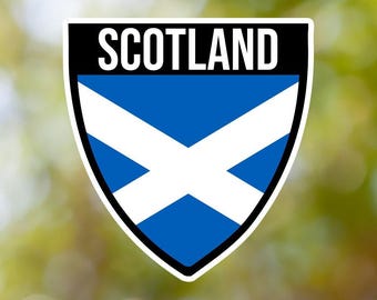 Scotland Sticker Shield Waterproof for Laptop, Car, Book, Water Bottle, Helmet, Toolbox