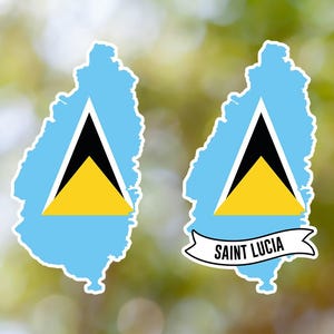 Adesivo de Santa Lúcia em forma de país à prova d&#39;água para laptop, carro, livro, garrafa de água, capacete, caixa de ferramentas