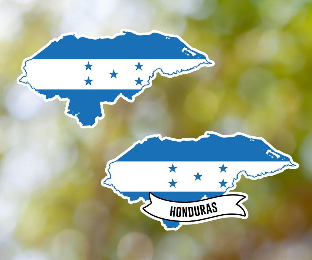 Honduras Sticker Country Shaped Waterproof for Laptop, Car, Book, Water ...
