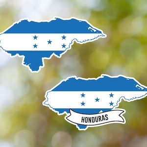 Honduras Sticker Country Shaped Waterproof for Laptop, Car, Book, Water Bottle, Helmet, Toolbox
