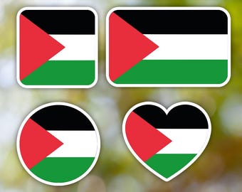 Palestine Sticker Geometric for Laptop, Car, Book, Water Bottle, Helmet, Toolbox [Multiple Shapes]