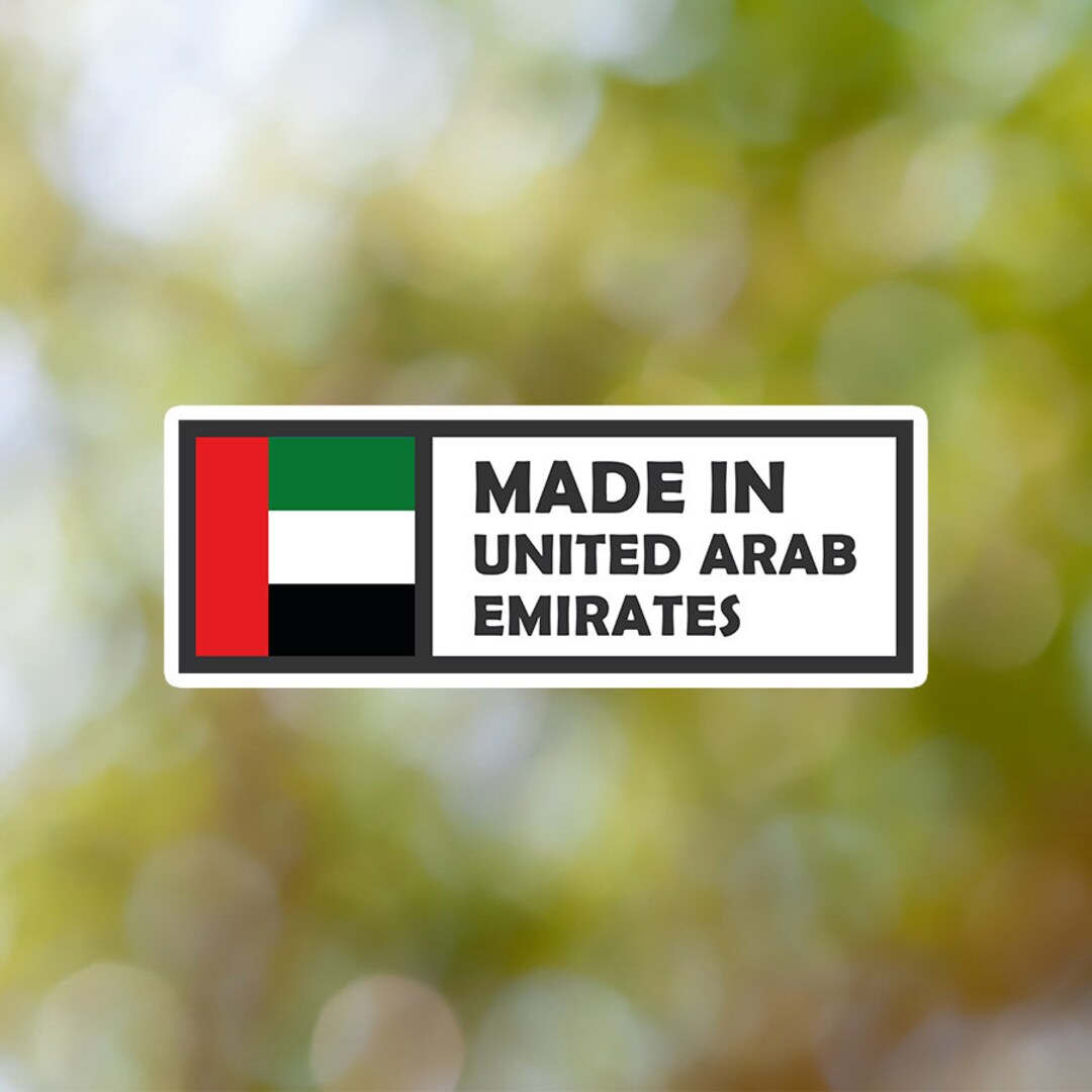 United Arab Emirates Sticker Vinyl Decal for Laptop Car Etsy