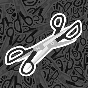 Scissors Meme Sticker Waterproof, LGBTQ+ Decal, for Laptop Car, Book, Water Bottle, Helmet, Travel Bag, ...