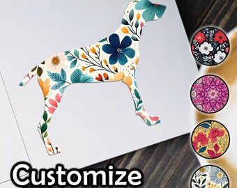 Pegatina de puntero, pegatina de perro con patrón impermeable para ordenador portátil, coche, libro, botella de agua, casco, caja de herramientas