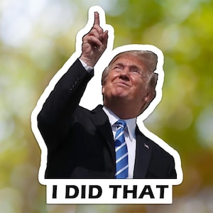 I Did That Sticker, Trump Sticker, Vinyl Decal, for Laptop Car, Book, Water Bottle, Helmet, Travel Bag, ...