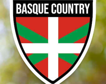 Basque Country Sticker Shield Waterproof for Laptop, Car, Book, Water Bottle, Helmet, Toolbox