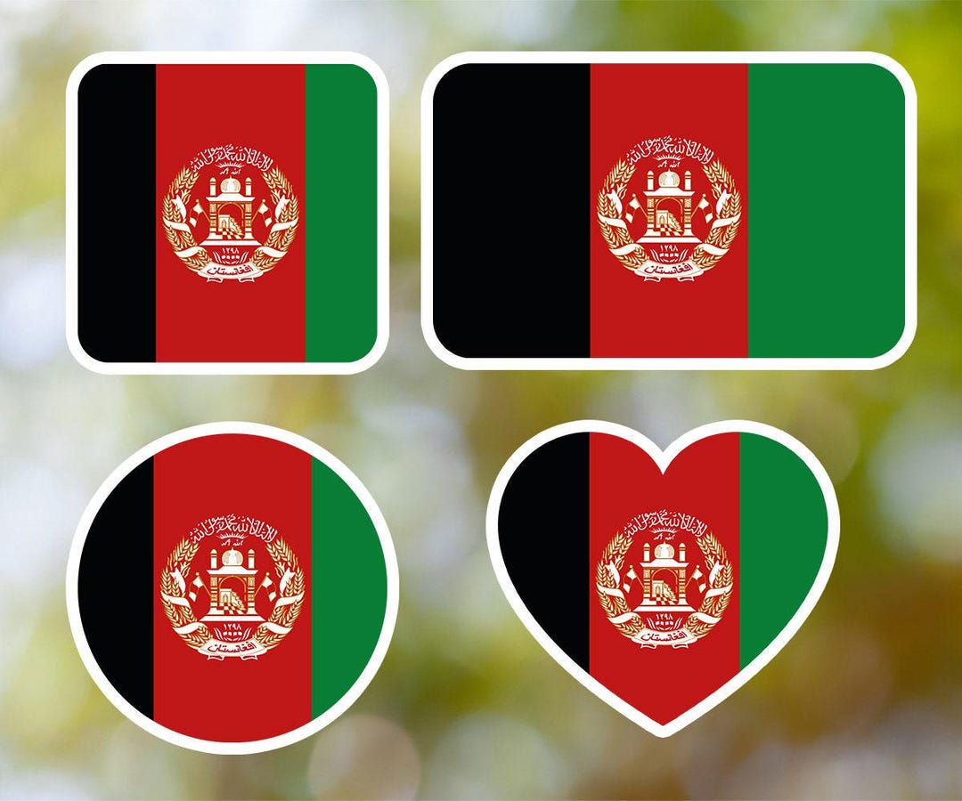 Afghanistan Sticker Geometric for Laptop, Car, Book, Water Bottle ...