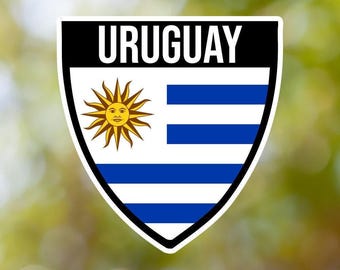 Uruguay Sticker Shield Waterproof for Laptop, Car, Book, Water Bottle, Helmet, Toolbox