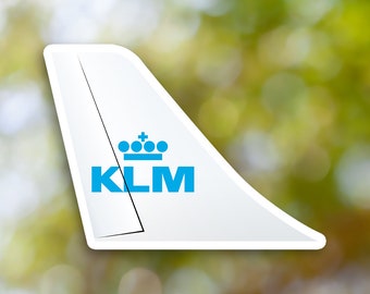 KLM-sticker, staartvlaksticker waterdicht voor koffer, auto, boek, waterfles, helm, gereedschapskist