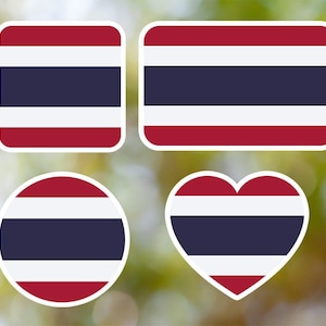 Thailand Sticker Geometric for Laptop, Car, Book, Water Bottle, Helmet, Toolbox [Multiple Shapes]